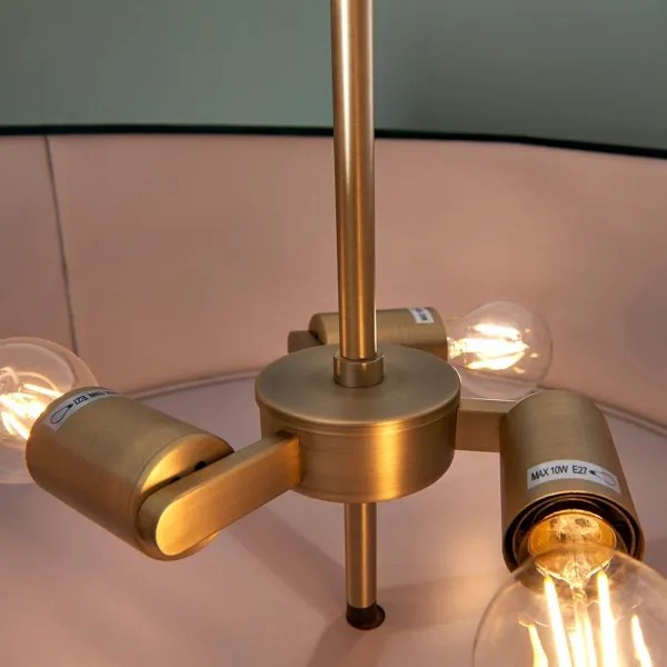 Endon 95839 - Csillár rúdon HAYFIELD 3xE27/40W/230V réz/zöld