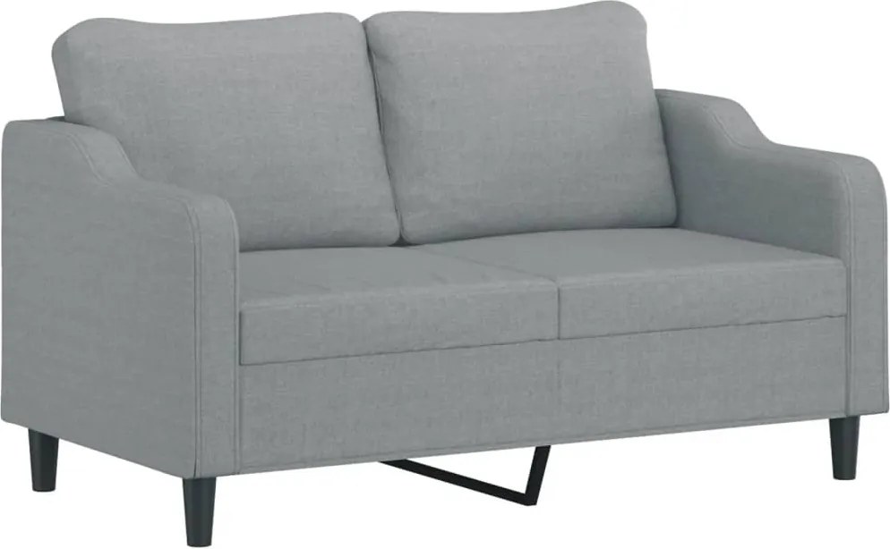 vidaXL kétszemélyes világosszürke szövetkanapé 140 cm
