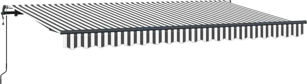 vidaXL Behúzható napellenző Antracit 400 x 200 cm szövet