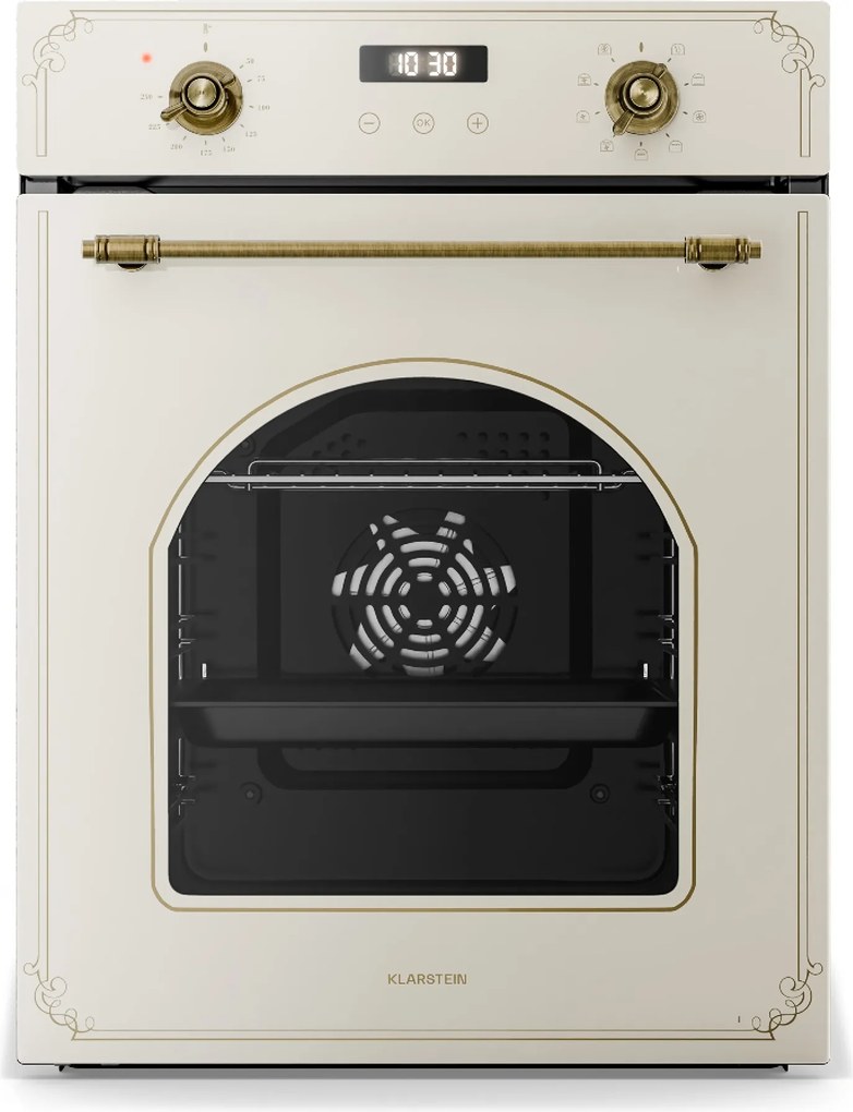 Klarstein Victoria beépített sütő 45 cm 49 l krémszín