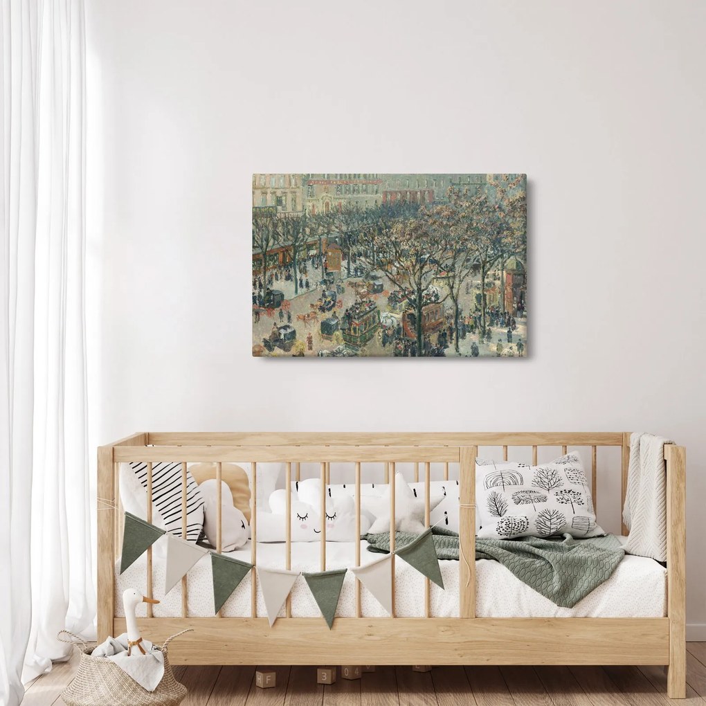 Kép - Camille Pissarro, Boulevard des Italiens, Morning, Sunlight, reprodukciók (90x60 cm)