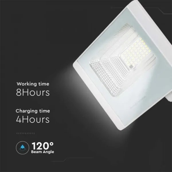 LED Kültéri napelemes reflektor LED/12W/3,2V IP65 4000K + távirányító