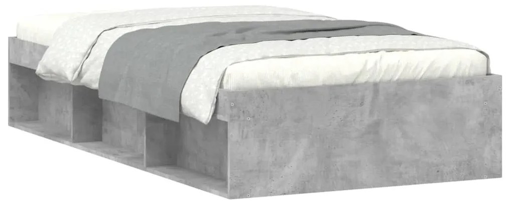 betonszürke ágykeret 100 x 200 cm