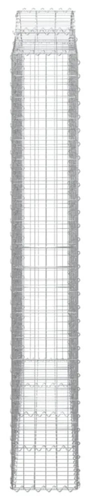 íves horganyzott vas gabion kosár 200x30x200/220 cm