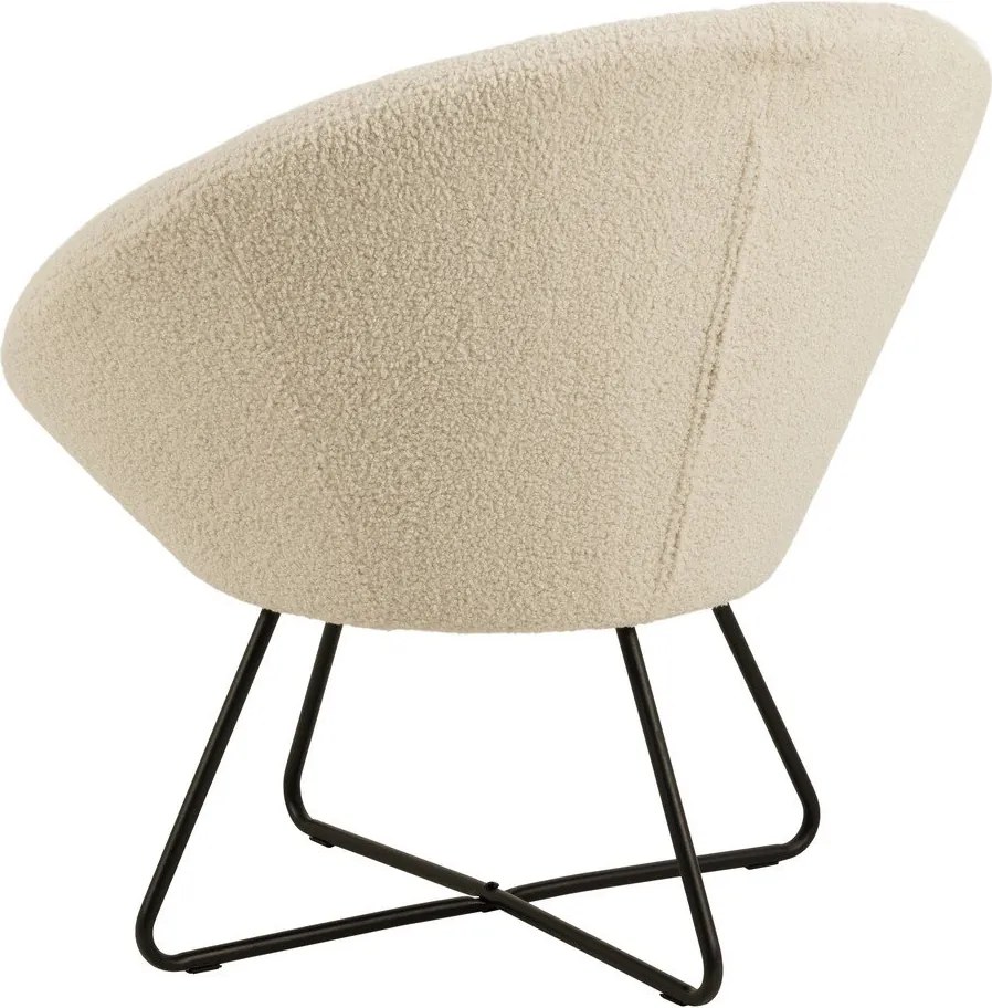 Center kémfehér műgyapjú fotel - Actona