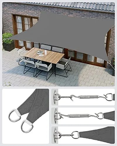 Napvitorla 2x3 m füstszürke