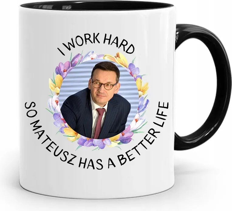 Bögre Fekete Politikusok Miniszterelnök Mateusz Morawiecki