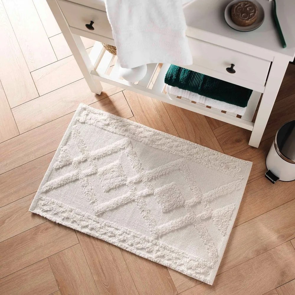Fehér fürdőszobai kilépő 50x80 cm Gladis – douceur d'intérieur