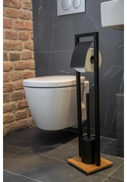 WENKO 24751100 - WC szett BAMBU⁠SA 18x72,5 cm fekete/barna