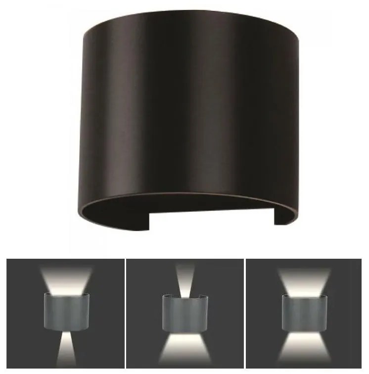 V-Tac LED Kültéri fali lámpa LED/6W/230V 3000K IP65 fekete VT0967