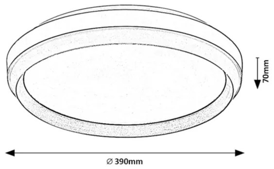 Rabalux 71159 - LED mennyezeti lámpatest FONTANA LED/24W/230V 3000K