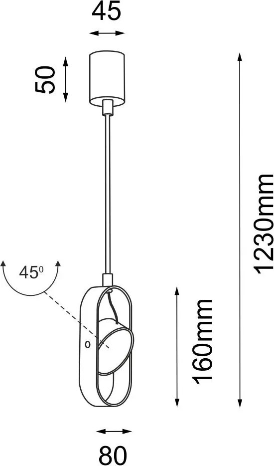 ANTIGO 7936 FUROKU Modern Led Függesztett Lámpa Fekete LED IP20