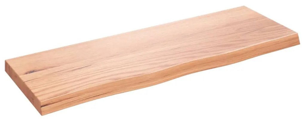 világosbarna kezelt tömör tölgyfa fali polc 80x30x(2-4) cm