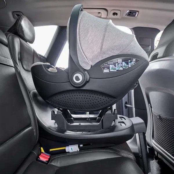 Lionelo - Forgatható autósülés bázissal MOXIE SET i-Size 40-87 cm Homokbézs