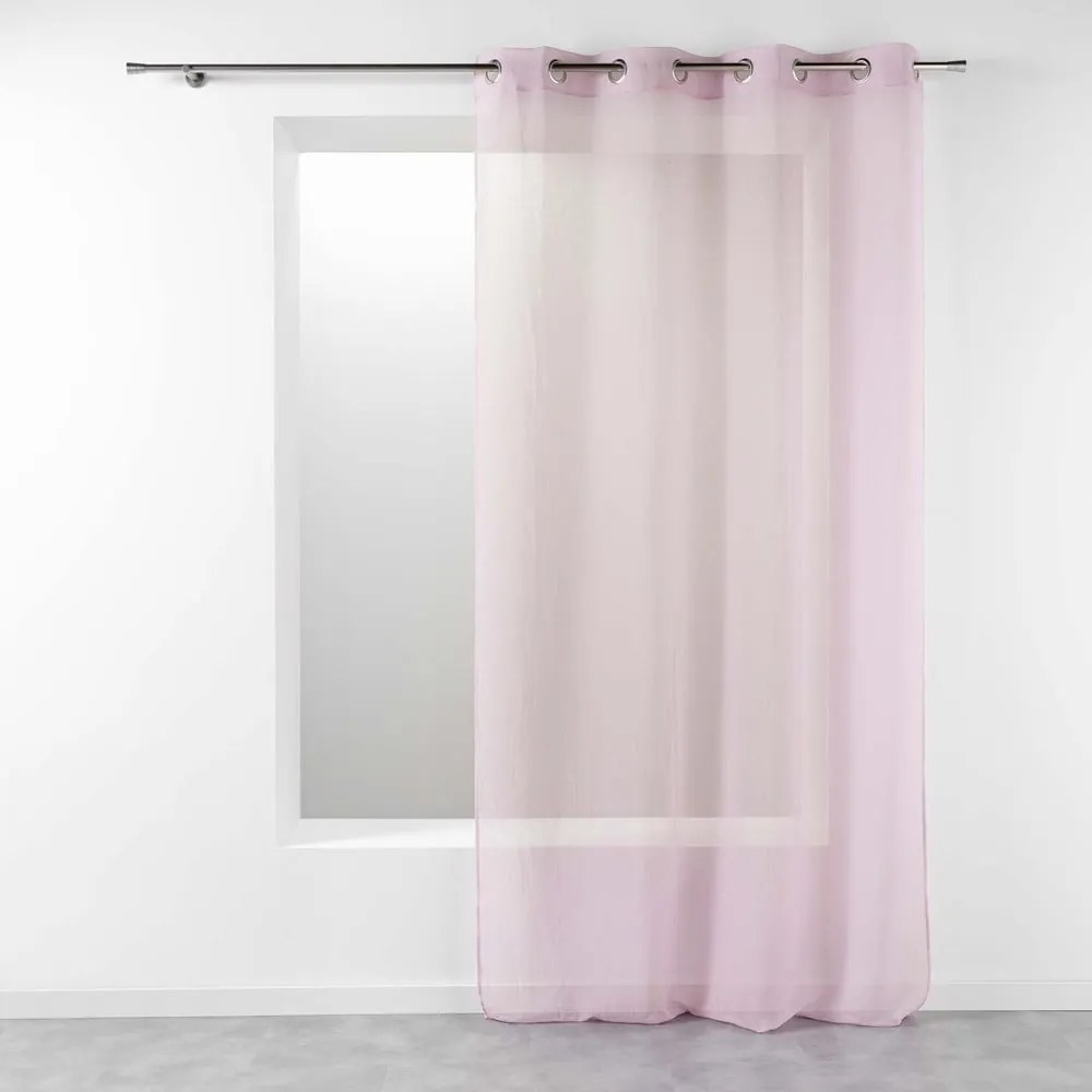 Rózsaszín fényáteresztő függöny 140x280 cm Telma – douceur d'intérieur