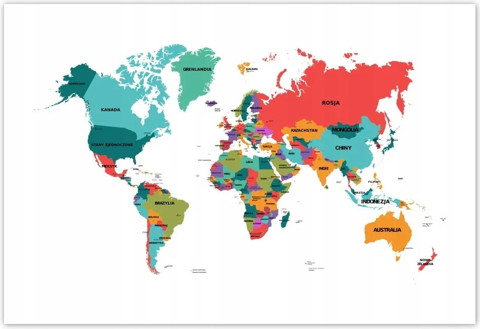 Fotótapéták flizelina 152x104 Világtérkép