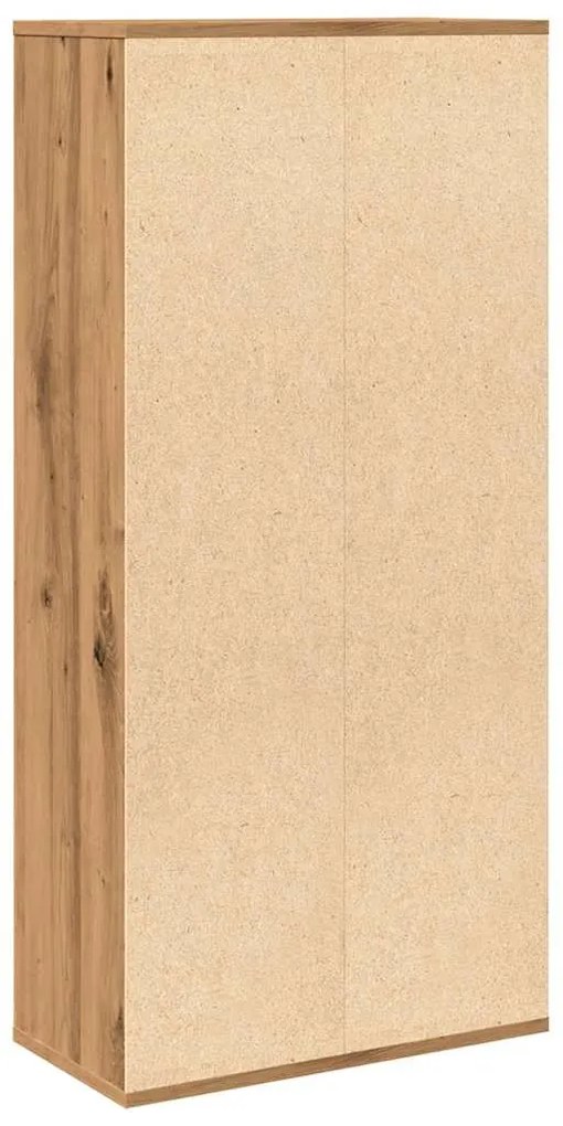 kézműves tölgy színű könyvszekrény 50 x 25 x 104 cm