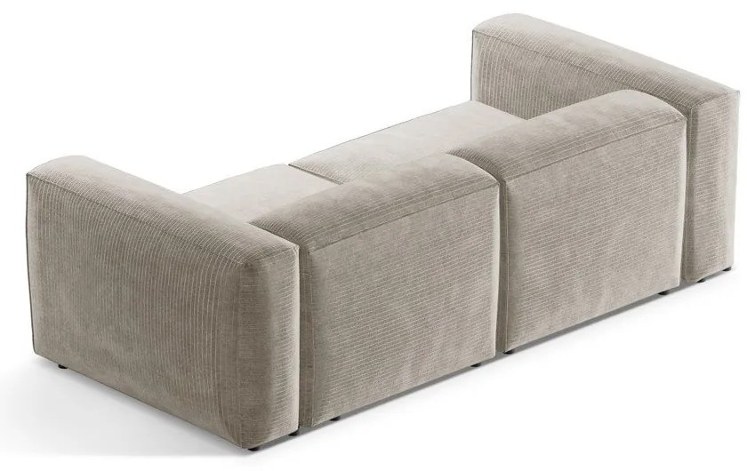 Bézs kordbársony kanapé 224 cm Bergamo – Cosmopolitan Design