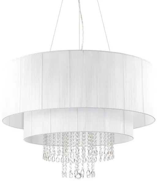 Ideal Lux - Kristály csillár zsinóron OPERA 10xE27/60W/230V átm. 90 cm fehér
