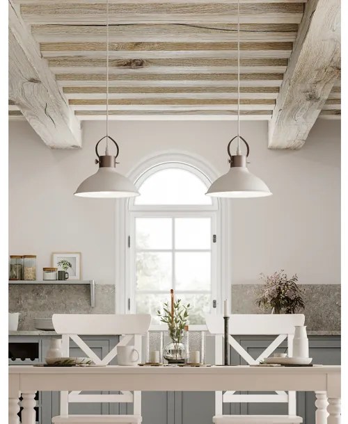 Lámpa Mennyezeti lámpatest MEES,2332,AC220-240V,50/60Hz,1*E27,IP20,átmérő 30cm,egyes,fehér