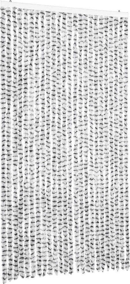 vidaXL világosszürke és sötétszürke zsenília rovarfüggöny 100 x 230 cm