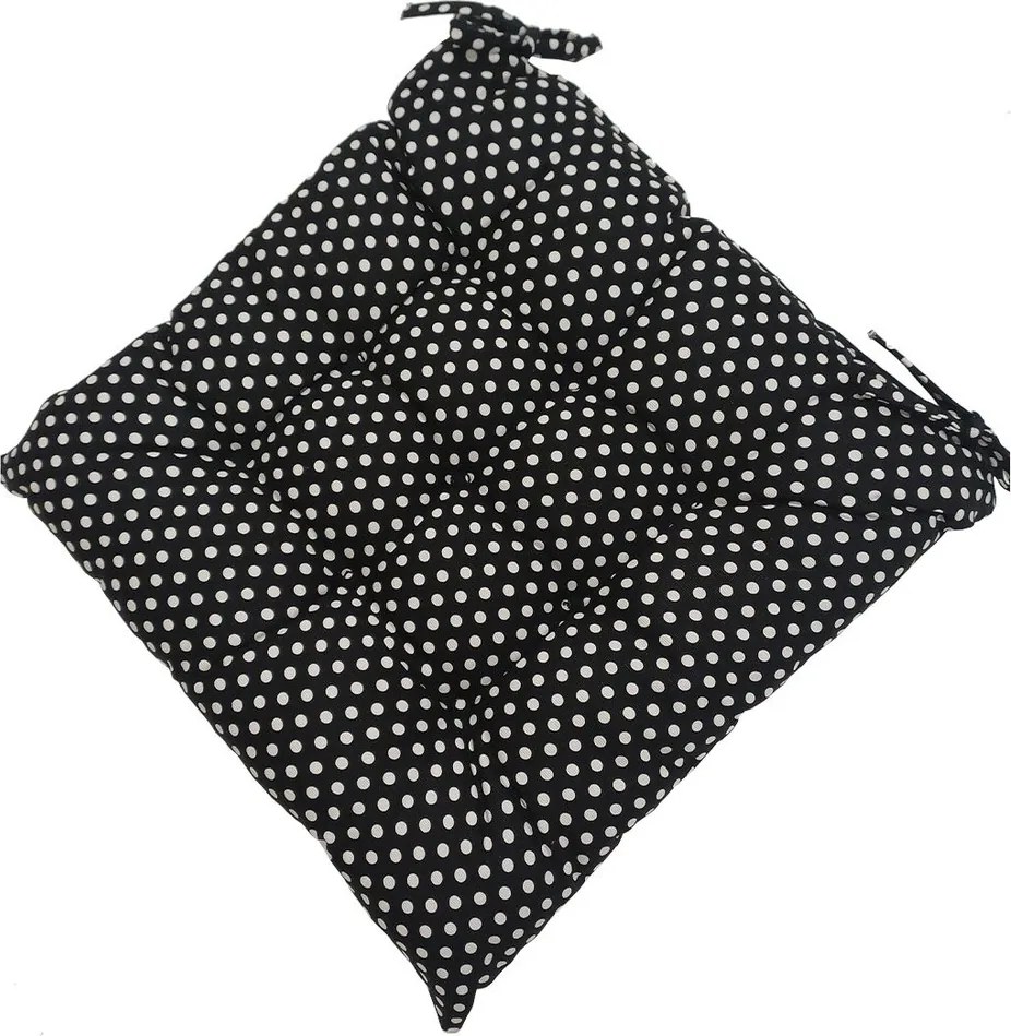 Ülőpárna ERLA BLACK 45x45 cm