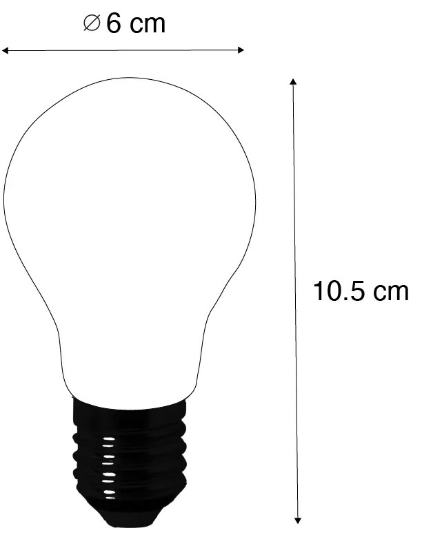 5 darabos szett E27 LED izzó A60 átlátszó 4,9W 1055 lm 2700K