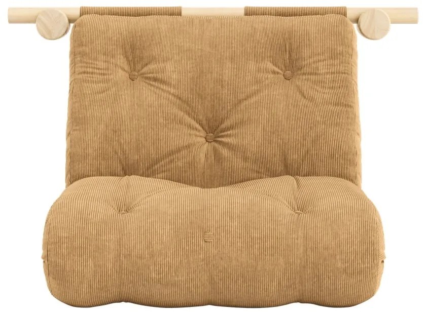 Világosbarna kordbársony fotel Hooked – Karup Design