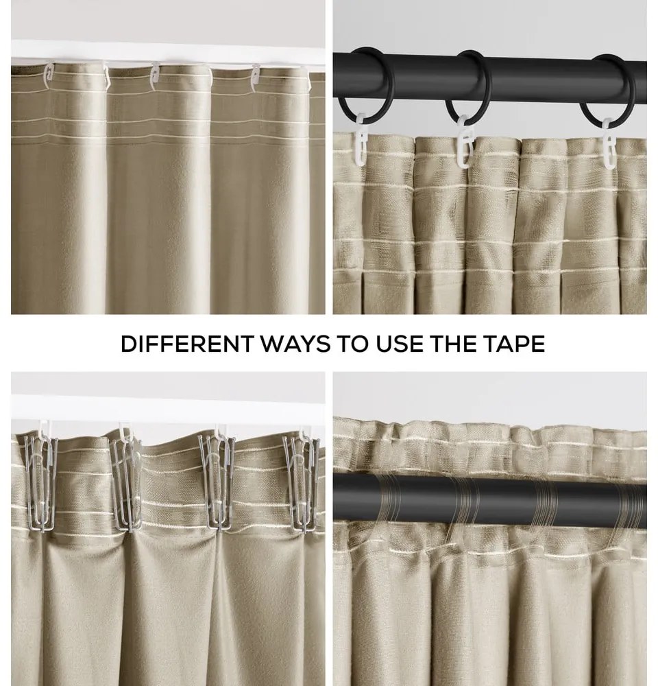 Barna-bézs bársony dimout (részleges sötétítő) függöny 140x270 cm Pleat – Restilo
