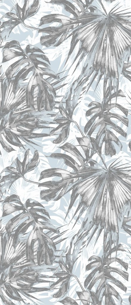 Matrica Fotótapéta Pálma levelek Monokróm Boho Trópusok Természet 91x211
