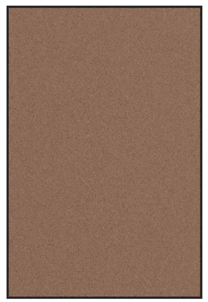Ajtószőnyeg Barna és fekete 120 x 180 cm Polipropilén és vinil