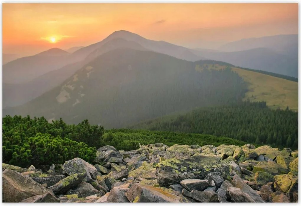 Poszterek 155x105 Hegyi táj Tájkép