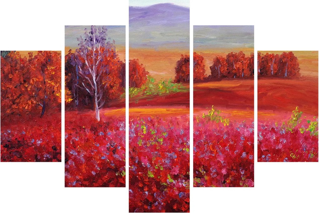 Egy vörös táj képe (150x105 cm)