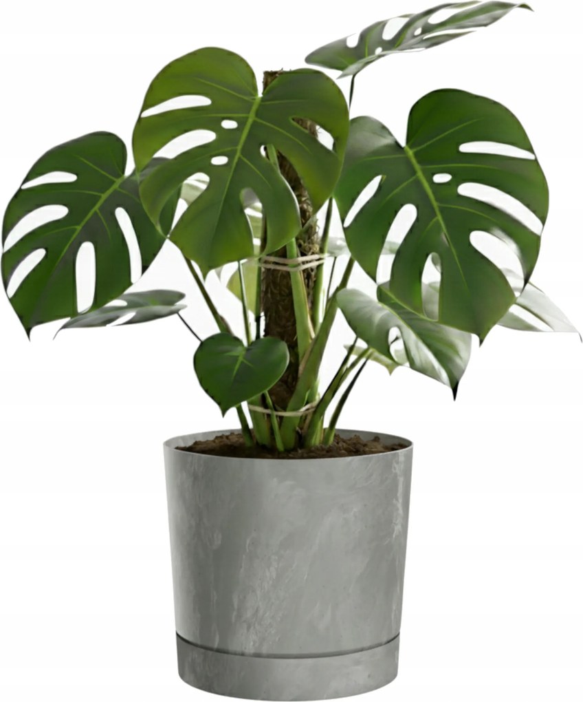 Kerek kaspó fedél beton sötét szürke ø19,9cm