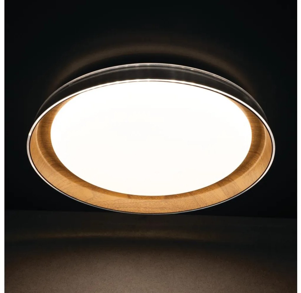 Kanlux 37317 - LED Mennyezeti lámpa NIFU LED/17,8W/230V átm. 43 cm fehér/barna