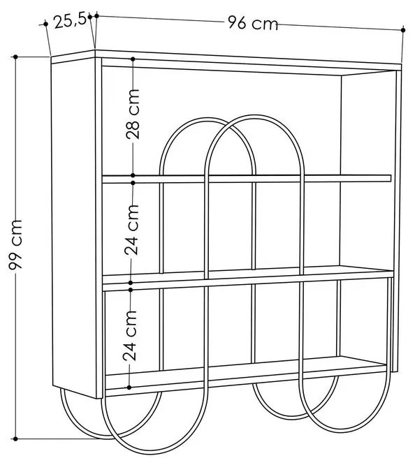 Konzolasztal Norfolk Console - White