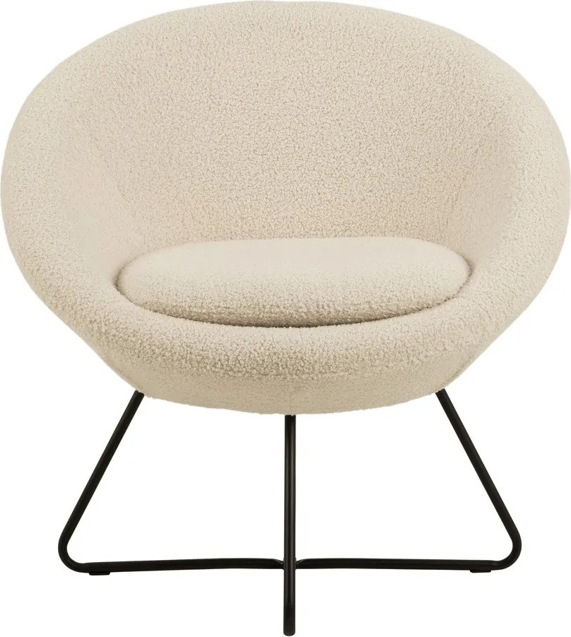 Center kémfehér műgyapjú fotel - Actona