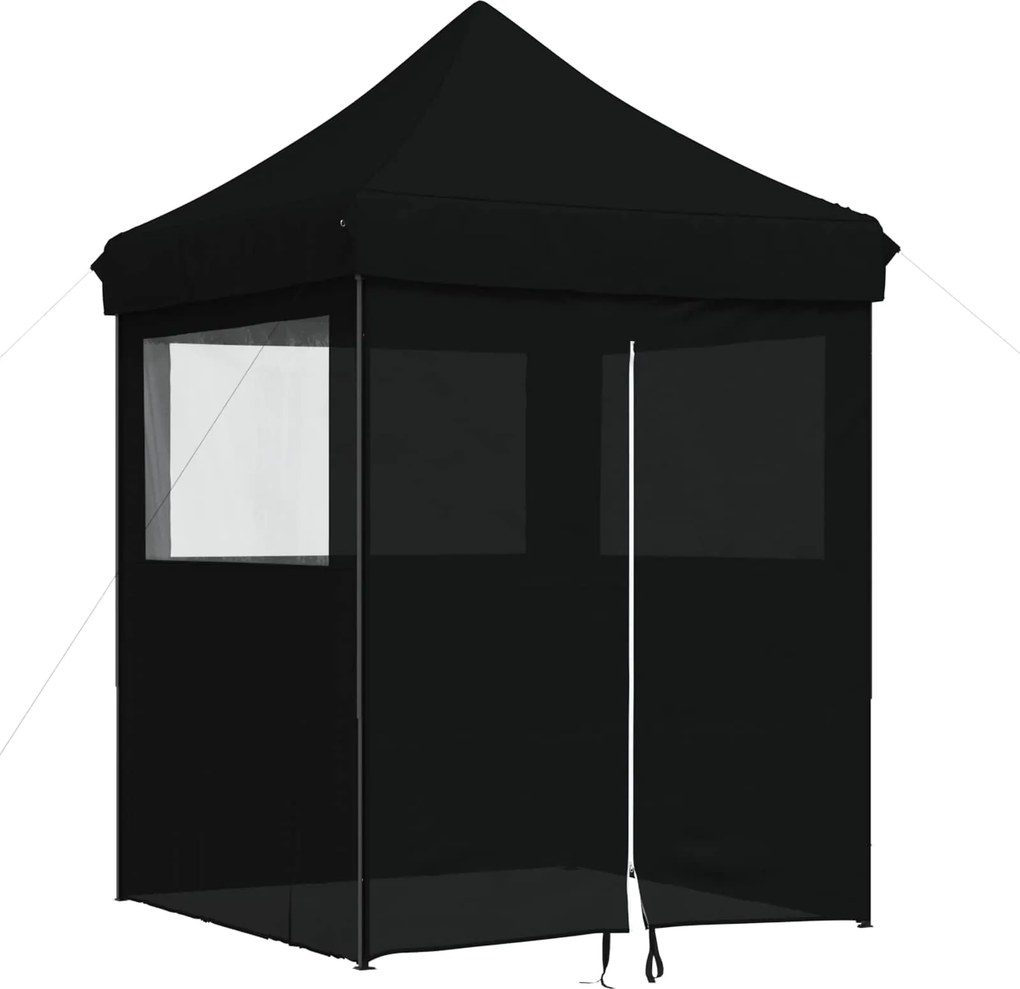 vidaXL Partysátor Fekete 200 x 200 x 306 cm Oxford Szövet