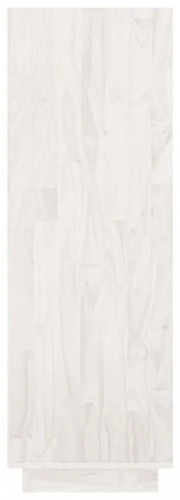 fehér tömör fenyőfa könyvszekrény/térelválasztó 80x35x103 cm