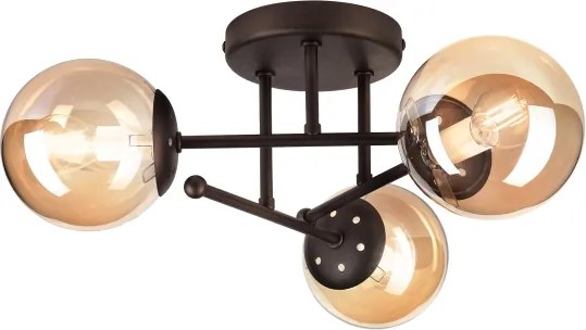 Felületre szerelhető csillár MALENA 3xE14/5W/230V barna/füstbézs