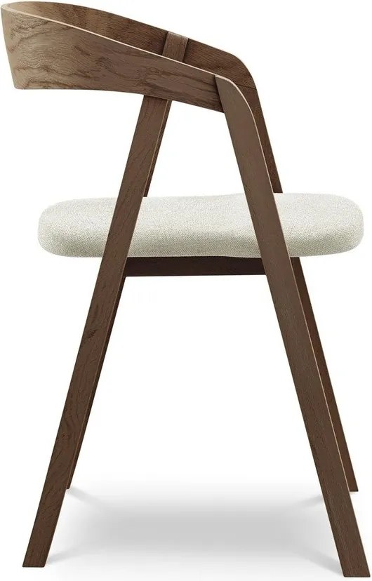 Krémszínű tömörfa étkezőfotel Erika – Makamii