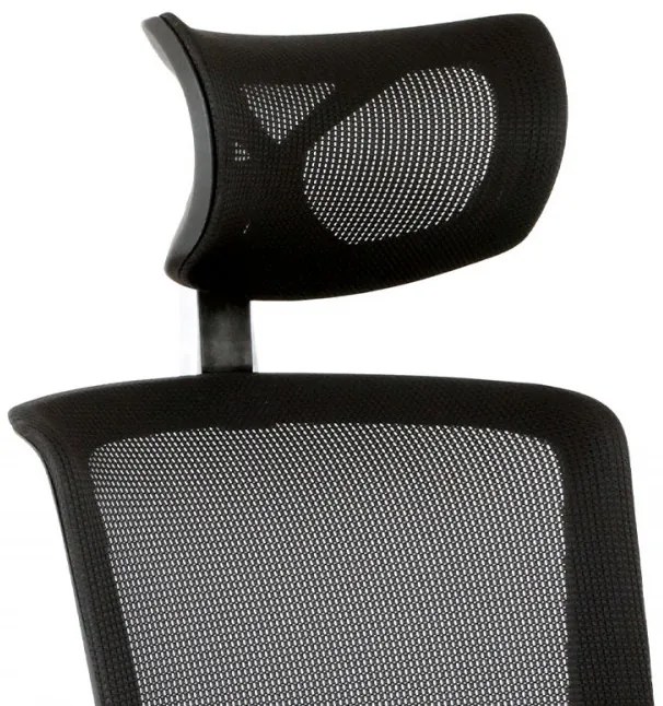 Scaun de birou ergonomic pivotant cu spătar, negru Ka-B1013