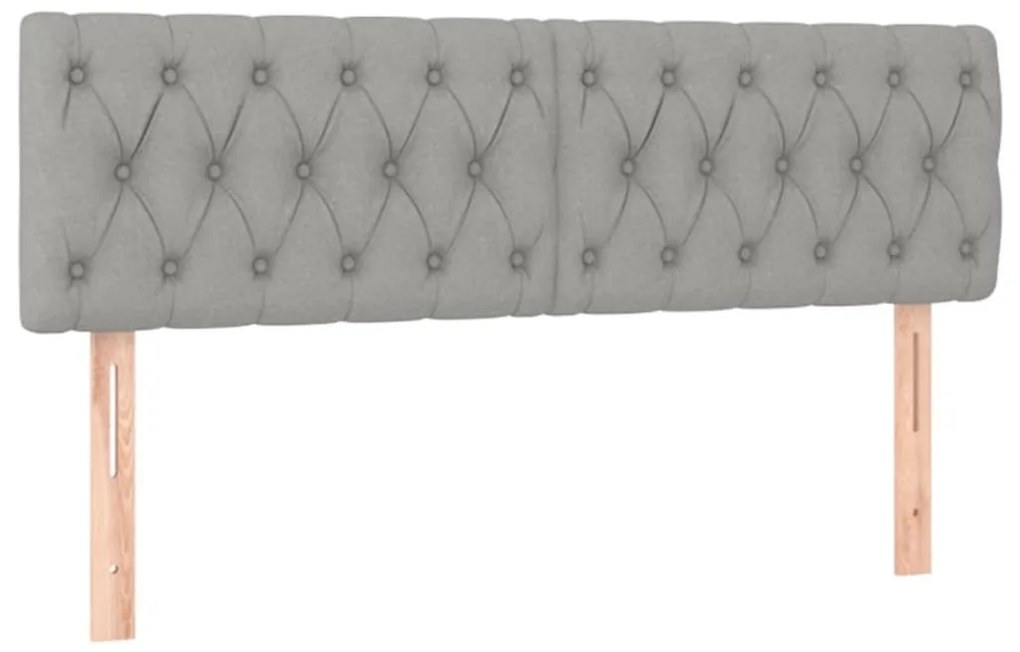 világosszürke szövet LED-es fejtámla 160x7x78/88 cm