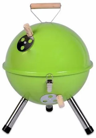 Faszenes grill kerek Mini BBQ Zöld