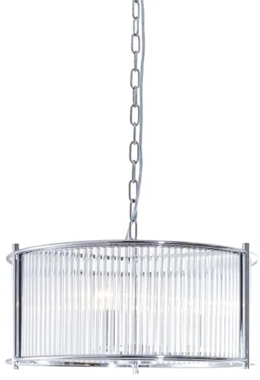 Zuma Line 2200131P-L - Csillár láncon MARMO 3xE27/40W/230V króm