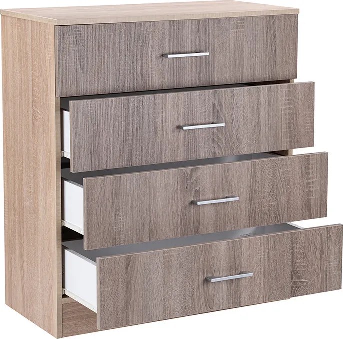 Miami komód 4 fiókos 80x92 cm yorki tölgy-sonoma tölgy