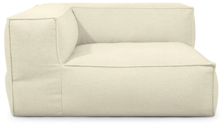 Krémszínű buklé babzsákfotel Mass Corner 150 Left – SLOWDOWN