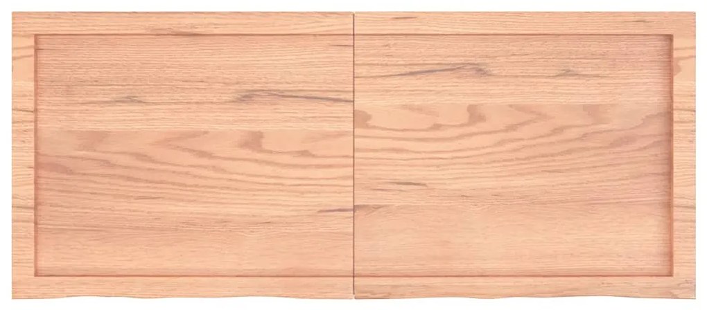 világosbarna kezelt tömör tölgyfa fali polc 120 x 50 x (2-4) cm