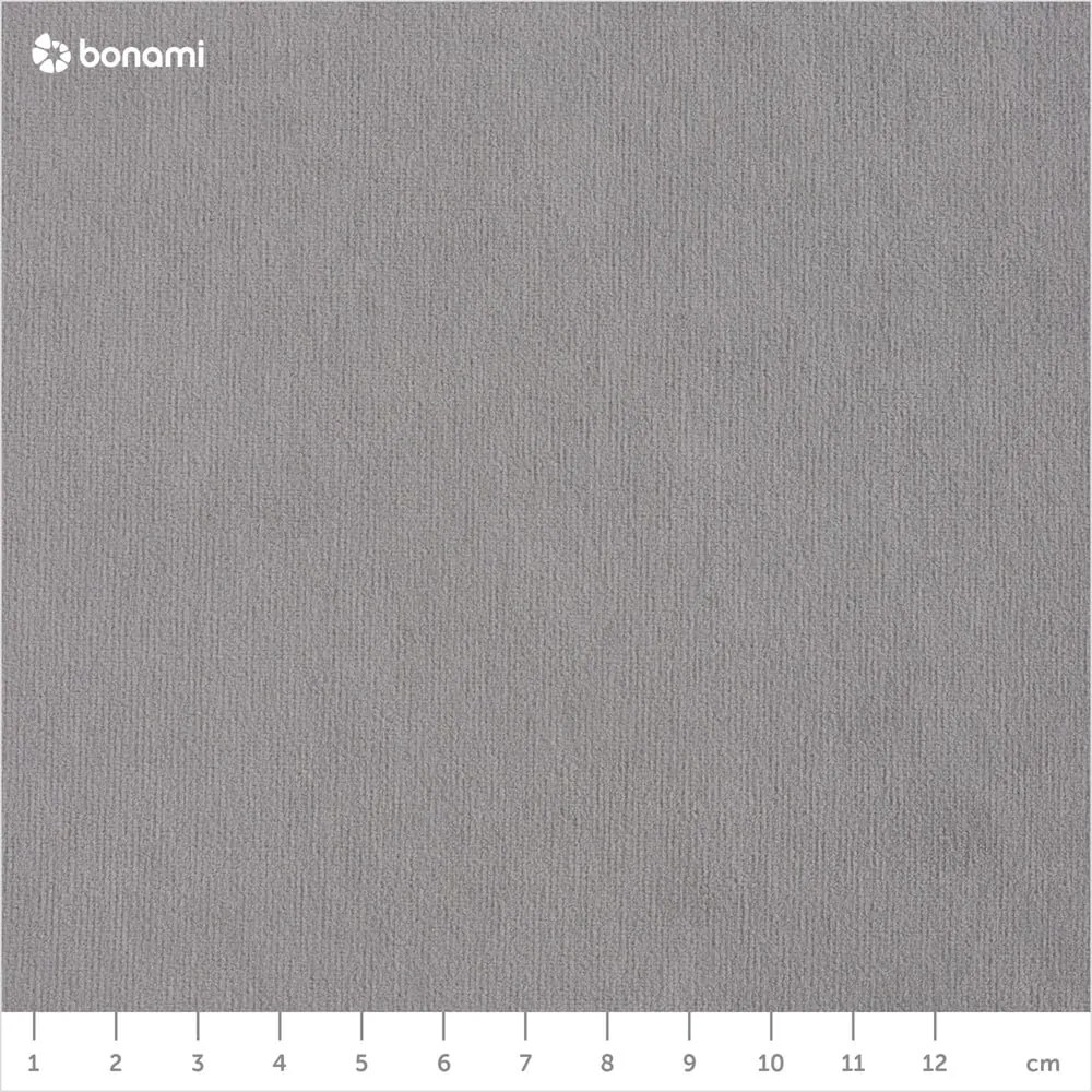 Stylish Stan világosszürke kinyitható U alakú bársony kanapé, jobb oldali - Miuform