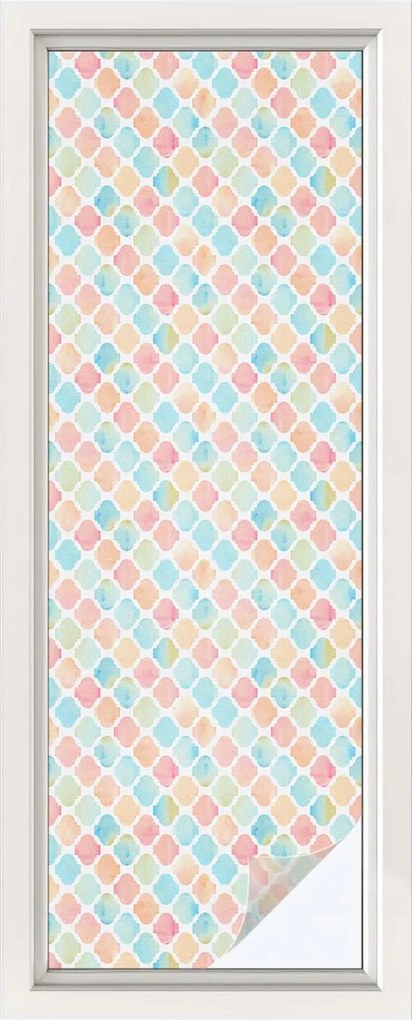 Öntapadós Ablakrács Adatvédelem Színes akvarell 50x146